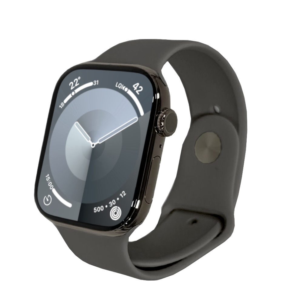 Apple Watch Series 11 GPS + Cellular – 46 mm – Titan Natur – Sportarmband Steingrau (M/L)